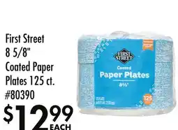Smart & Final First Street 8 5/8 Coated Paper Plates 125 ct offer