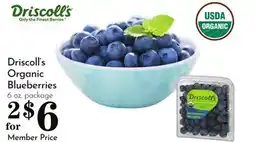 Pavilions Driscoll's Organic Blueberries offer