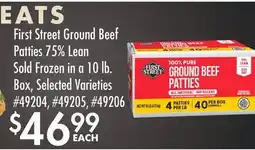 Smart & Final First Street Ground Beef Patties 75% Lean offer