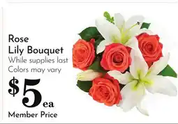 Pavilions Rose Lily Bouquet offer