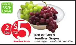 Vons Red or Green Seedless Grapes offer
