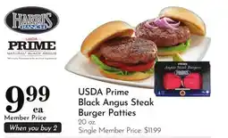 Pavilions USDA Prime Black Angus Steak Burger Patties offer