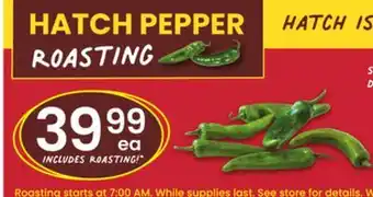 Vons HATCH PEPPER Roasting offer