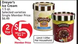 Vons Dreyer's Ice Cream offer