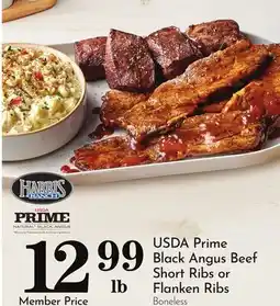Pavilions USDA Prime Black Angus Beef Short Ribs or Flanken Ribs offer
