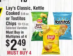Smart & Final Lay's Classic, Kettle Cooked or Tostitos Chips offer