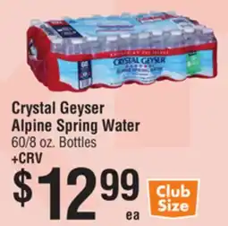 Smart & Final Crystal Geyser Alpine Spring Water offer