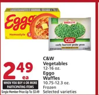 Vons C&W Vegetables 12-16 oz. Eggo Waffles 10.75-12.3 oz offer