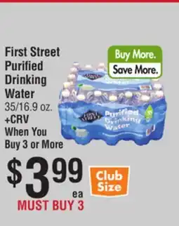 Smart & Final First Street Purified Drinking Water offer