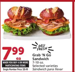 Vons Grab'N Go Sandwich offer