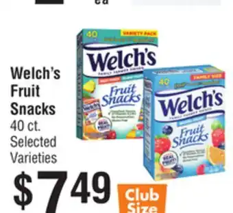 Smart & Final Welch's Fruit Snacks offer