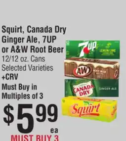 Smart & Final Squirt, Canada Dry Ginger Ale, 7UP or A & W Root Beer offer