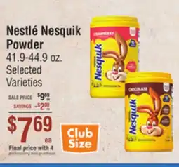 Smart & Final Nestlé Nesquik Powder offer