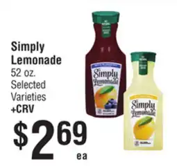Smart & Final Simply Lemonade offer