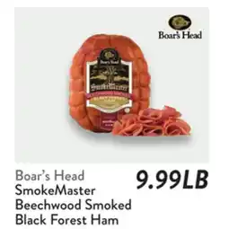 Fresh Thyme Boar's Head SmokeMaster Beechwood Smoked Black Forest Ham offer