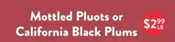 Fresh Thyme Mottled Pluots or California Black Plums offer