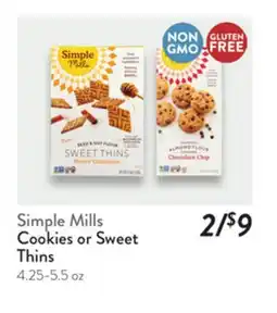 Fresh Thyme Simple Mills Cookies or Sweet offer
