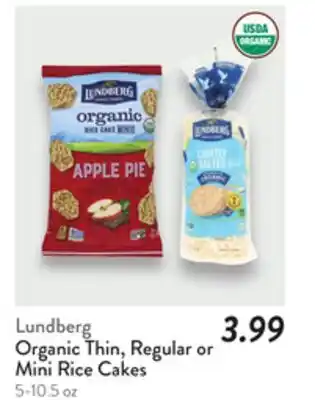 Fresh Thyme Lundberg Organic Thin, Regular or Mini Rice Cakes offer