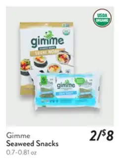 Fresh Thyme Gimme Seaweed Snacks offer