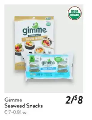 Fresh Thyme Gimme Seaweed Snacks offer