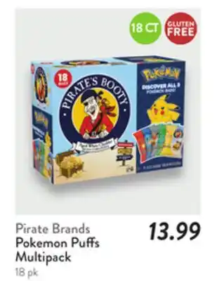 Fresh Thyme Pirate Brands Pokemon Puffs offer