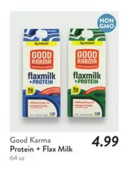 Fresh Thyme Good Karma Protein + Flax Milk offer