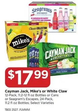 Food 4 Less Cayman Jack, Mike's or White Claw offer