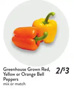 Fresh Thyme Greenhouse Grown Red, Yellow or Orange Bell Peppers offer