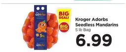 Food 4 Less Kroger Adorbs Seedless Mandarins offer