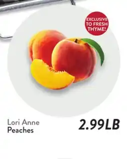 Fresh Thyme Lori Anne Peaches offer