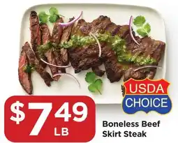 Food 4 Less Boneless Beef Skirt Steak offer
