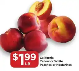 Food 4 Less California Yellow or White Peaches or Nectarines offer