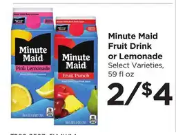 Food 4 Less Minute Maid Fruit Drink or Lemonade offer