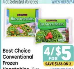 Tony’s Fresh Market Best Choice Conventional Frozen Vegetables offer