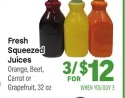 Tony’s Fresh Market Fresh Squeezed Juices offer