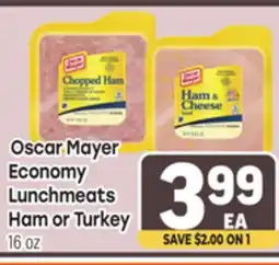 Tony’s Fresh Market Oscar Mayer Economy Lunchmeats Ham or Turkey offer