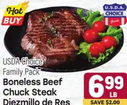 Tony’s Fresh Market Boneless Beef Chuck Steak Diezmillo de Res offer
