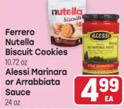 Tony’s Fresh Market Ferrero Nutella Biscuit Cookies 10.72 oz Alessi Marinara or Arrabbiata Sauce So 24 oz offer