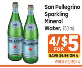 Tony’s Fresh Market San Pellegrino Sparkling Mineral Water offer