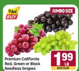 Tony’s Fresh Market Premium California Red, Green or Black Seedless Grapes offer