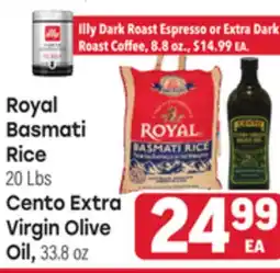 Tony’s Fresh Market Royal Basmati Rice 20 Lbs Centro Extra Virgin Olive Oil, 33.8oz offer