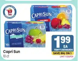 Tony’s Fresh Market Capri Sun offer