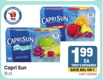 Tony’s Fresh Market Capri Sun offer