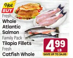 Tony’s Fresh Market Fresh Whole Atlantic Salmon Family Pack Tilapia Fillets, Fresh Catfish Whole offer
