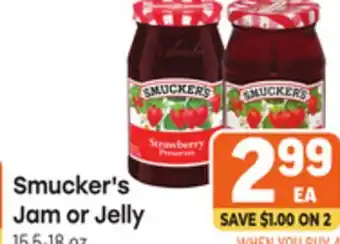 Tony’s Fresh Market Smucker's Jam or Jelly offer