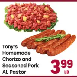Tony’s Fresh Market Tony's Homemade Chorizo and Seasoned Pork AL Pastor offer