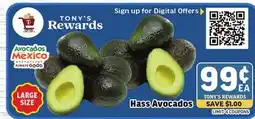 Tony’s Fresh Market Hass Avocados offer