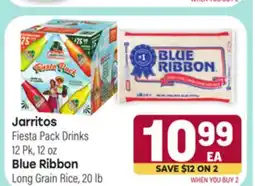 Tony’s Fresh Market Jarritos Fiesta Pack Drinks 12Pk, 12oz, Blue Ribbon Long Grain Rice, 20lb offer