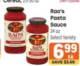 Tony’s Fresh Market Rao's Pasta Sauce offer