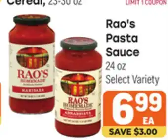 Tony’s Fresh Market Rao's Pasta Sauce offer